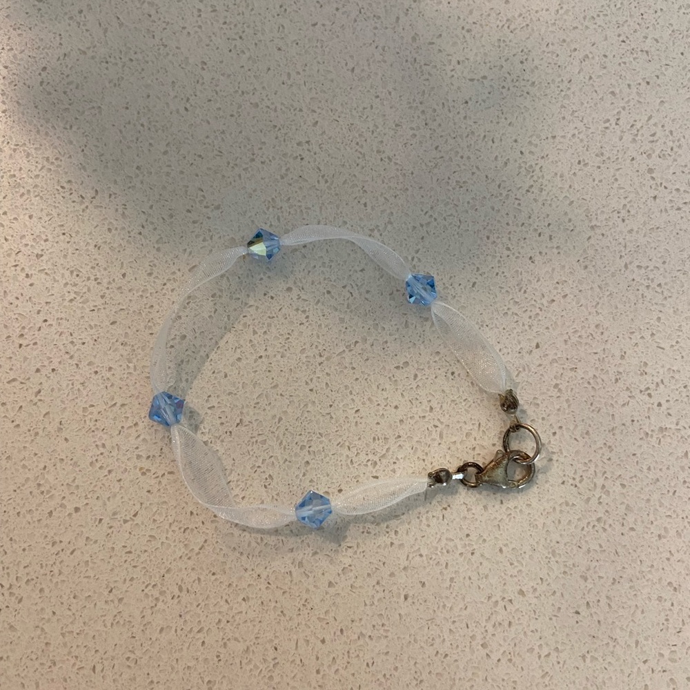 Ribbon with beads bracelet